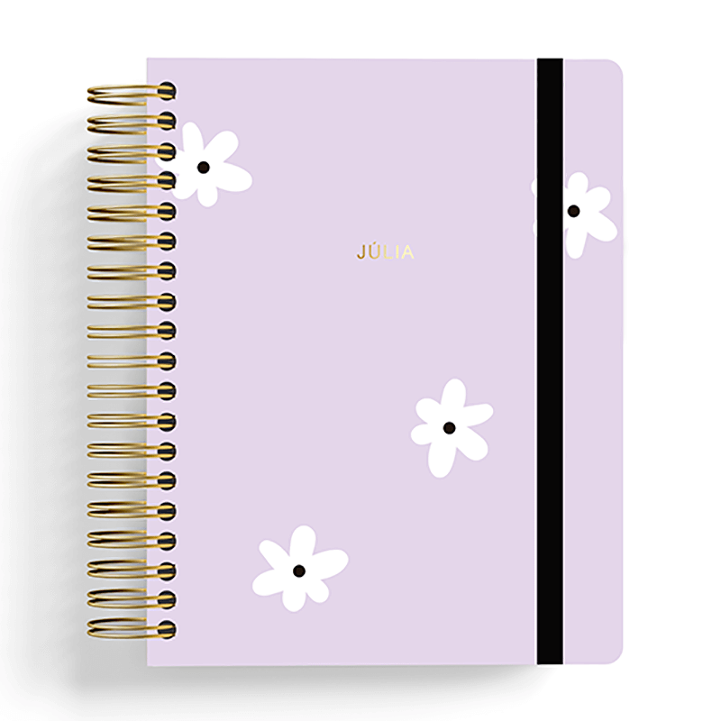 Caderno Smart Floral Lilás